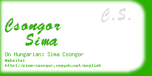 csongor sima business card